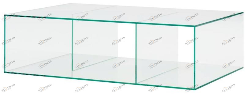 Ligne Roset Низкий прямоугольный журнальный столик из стекла  19960070 