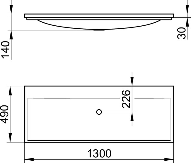34081311300 Умывальник из минерального литья KEUCO Royal Reflex - Вид №2