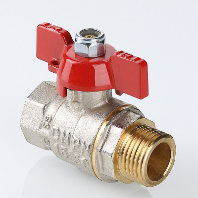 S.218.04 Кран шаровой ENOLGAS BASIC с ручкой «бабочкой» и внутренней/наружной резьбой Valtec 1/2"  - Вид №1