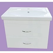 Тумба Калипсо-60 с 2 ящ. белая с раков. меб. Калипсо-60 см