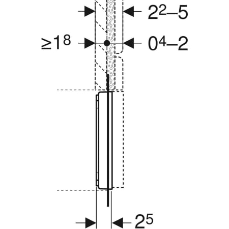 116.421.00.1 Защитная крышка Geberit заподлицо, для смесителей для раковин с функциональным блоком для скрытого монтажа Geberit  - Вид №3