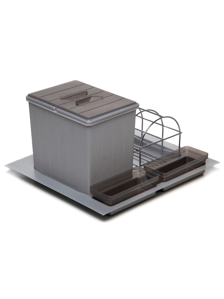 Система сортировки мусора Omega Duet 600/16 Metallic Grey NAVAKO 10103