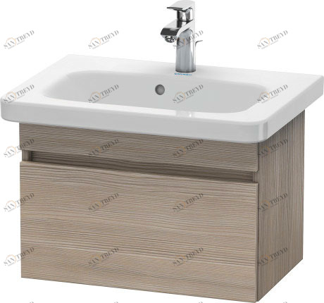 DS637903131 Тумбочка подвесная компакт DuraStyle #DS6379 580 x 368 мм Сосна серебристая, декор Duravit
