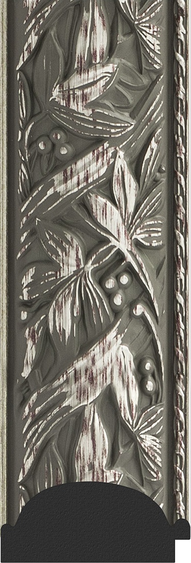 BY 4458 Зеркало с гравировкой в багетной раме - византия серебро 99 mm EVOFORM Exclusive-G - Вид №3