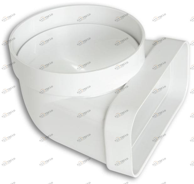 First Corporation Вертикальный изгиб в абс от круглой трубы к прямоугольной La ventilazione Cgv157b