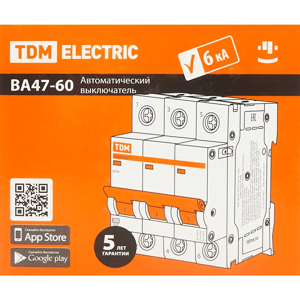 Автоматический выключатель TDM Electric ВА47-60 3P C32A 84399542 STLM-0049315 - Вид №5