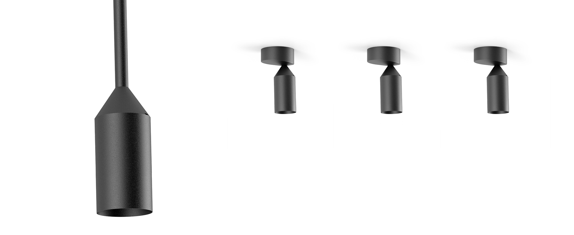 3070116 Потолочный светильник Platek FLAMINGO 2.0 Soffitto  FLAMINGO 2.0 H. 200 mm - 1 COB 3000K 76°  - Вид №1