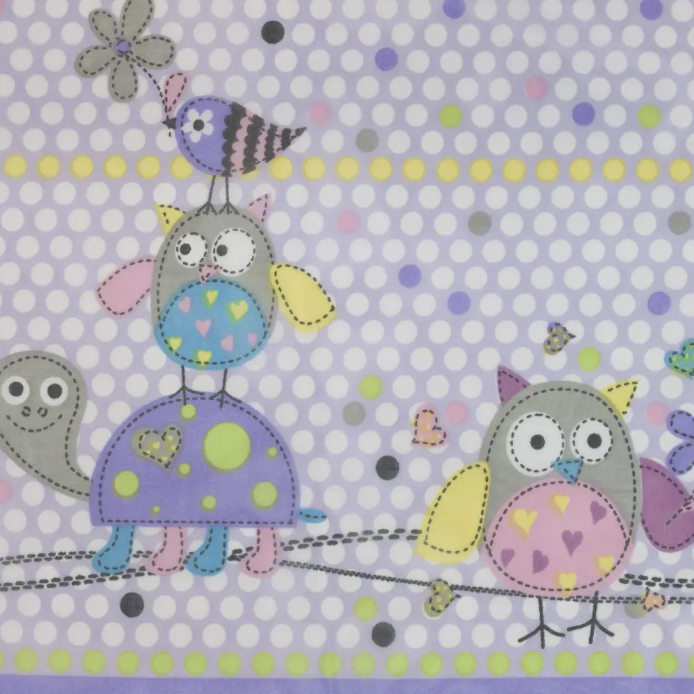 Тюль на ленте «Сова» 250х260 см вуаль цвет сиреневый GARDEN STLM-2177770 - Вид №1