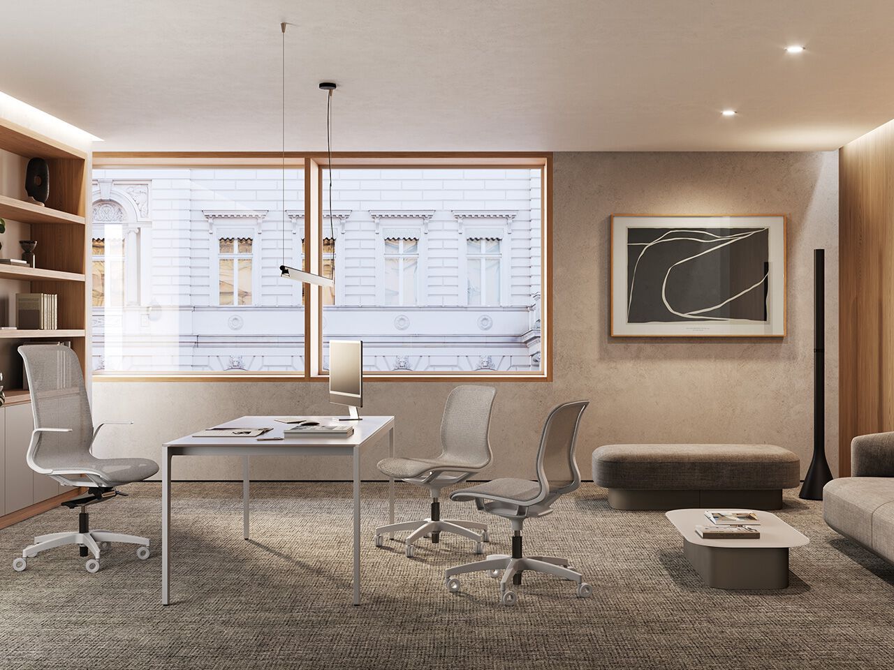 Ткань поворотный операционный офисный стул с колесами FREZZA Jodie ARCH-00146560 - Вид №1