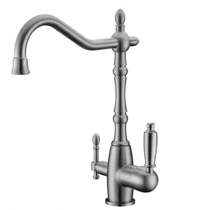 Zorg ZR 312 YF-33 Nickel Смеситель для кухни Zorg 355х230 мм  - Вид №1