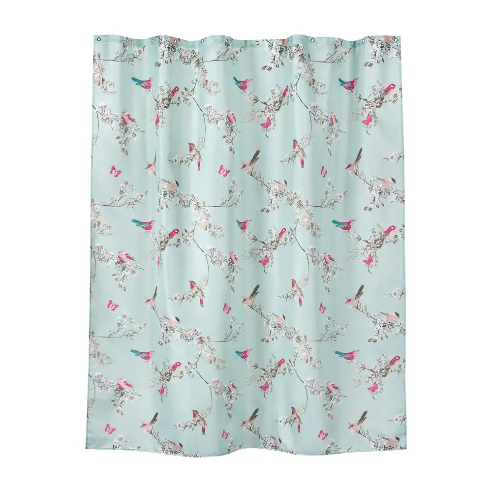 Штора для ванной Arte 180x200 см полиэстер цвет голубой WESS STLM-2043905