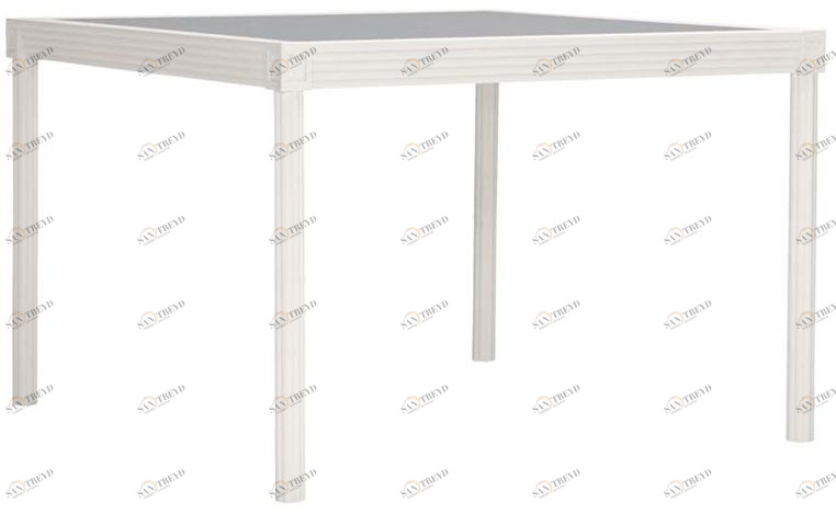 JANUS et Cie Квадратный обеденный стол из алюминия и стекла Quadratl sun-id-1385778