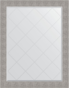 BY 4367 Зеркало с гравировкой в багетной раме - чеканка серебряная 90 mm EVOFORM Exclusive-G