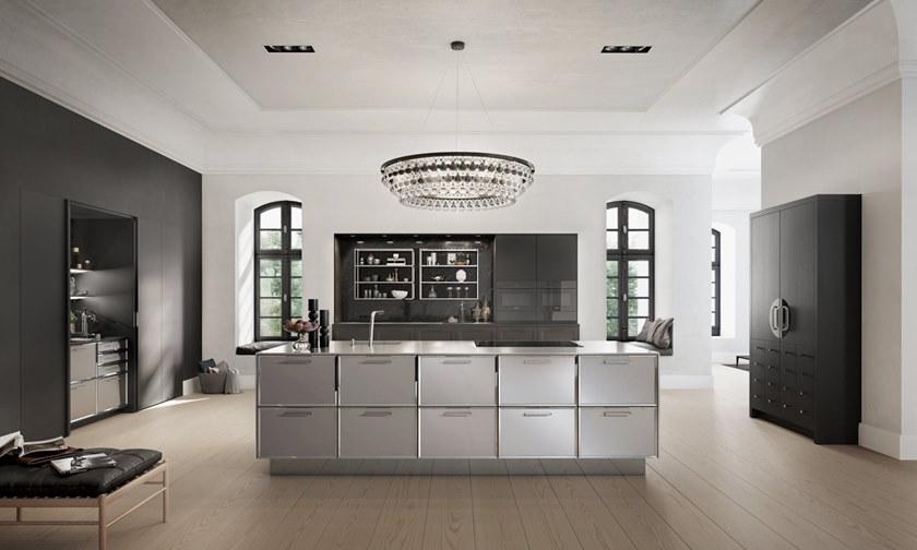 SieMatic Кухня из лакированной стали и дерева с островом sun-id-1471559 - Вид №3