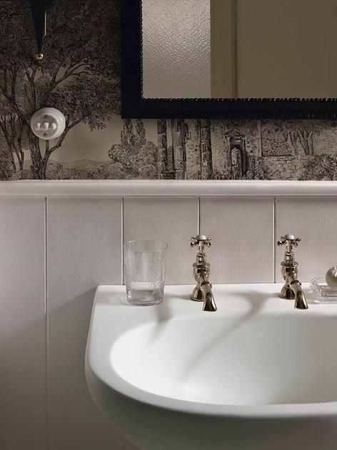 810, 815, 820 Подвесная раковина настенная овальная Corian® Design  белая  - Вид №3