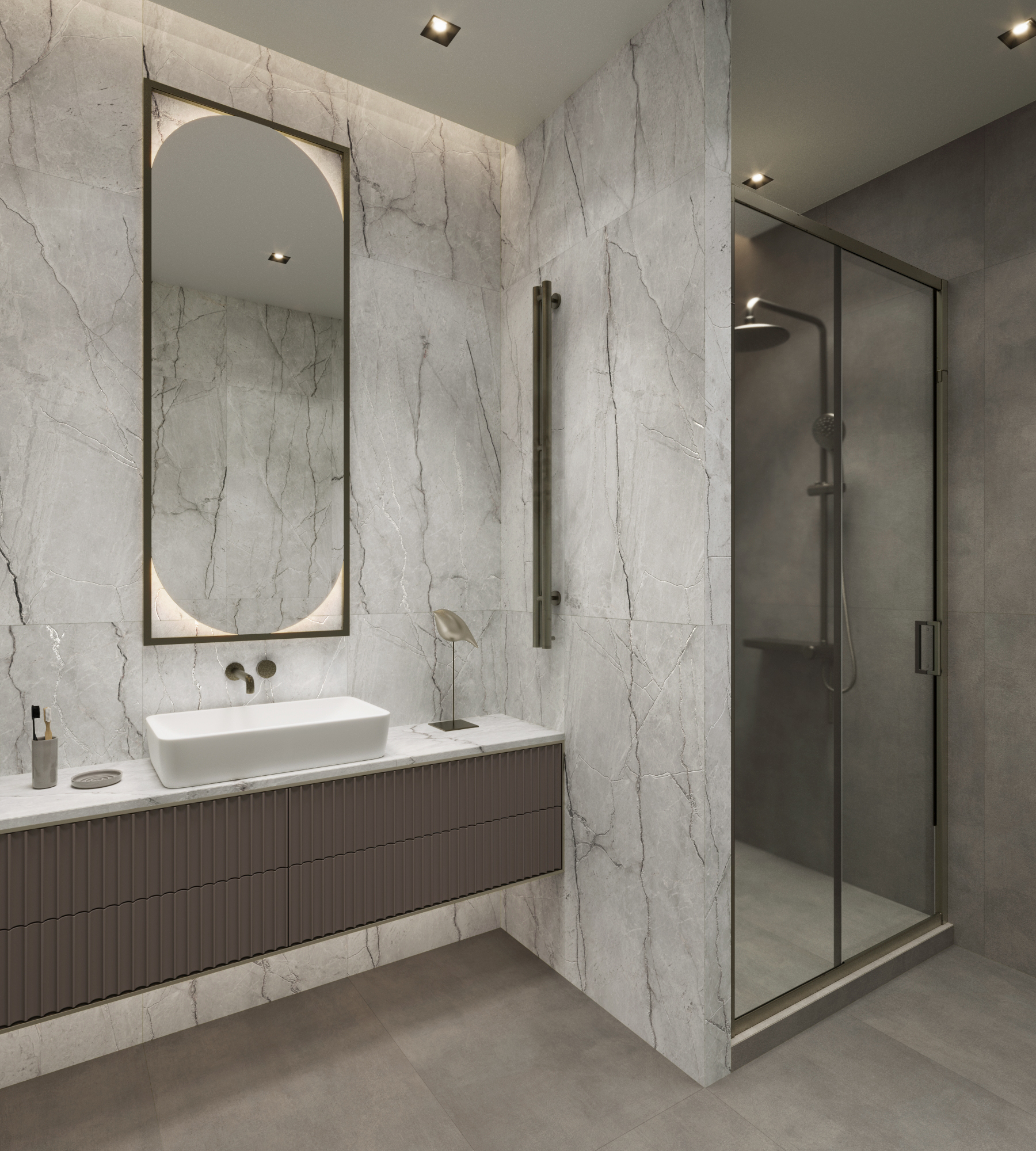 CONDOR LIGHT GREY — Элегантность природного камня CR4013-A Arcadia Ceramica - Вид №1