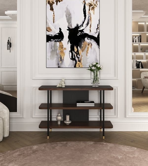 Прямоугольная консоль из массива дерева с полками animovel Fidji ARCH-00100528 - Вид №3