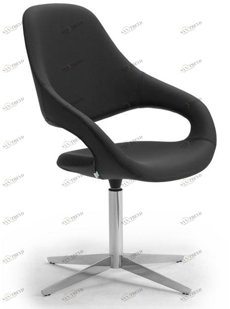 Leyform Поворотное кожаное кресло с 4-мя спицами и подлокотниками Samba sun-id-1469490