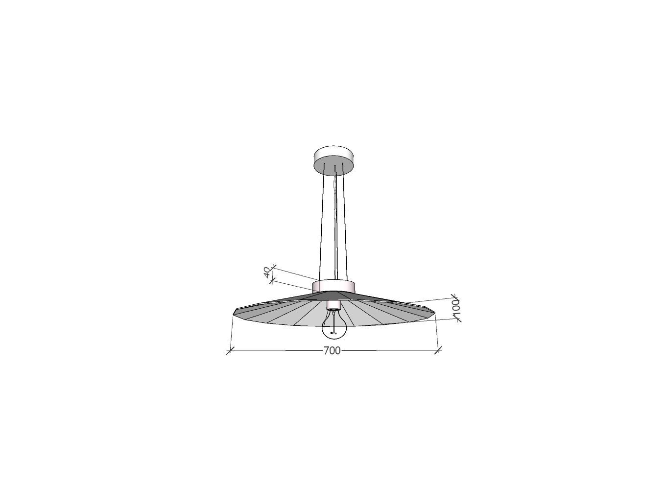 Термоформованный стеклянный потолочный светильник ручной работы RADAR INTERIOR ZENITH / FRACTALE ARCH-00063775 - Вид №7