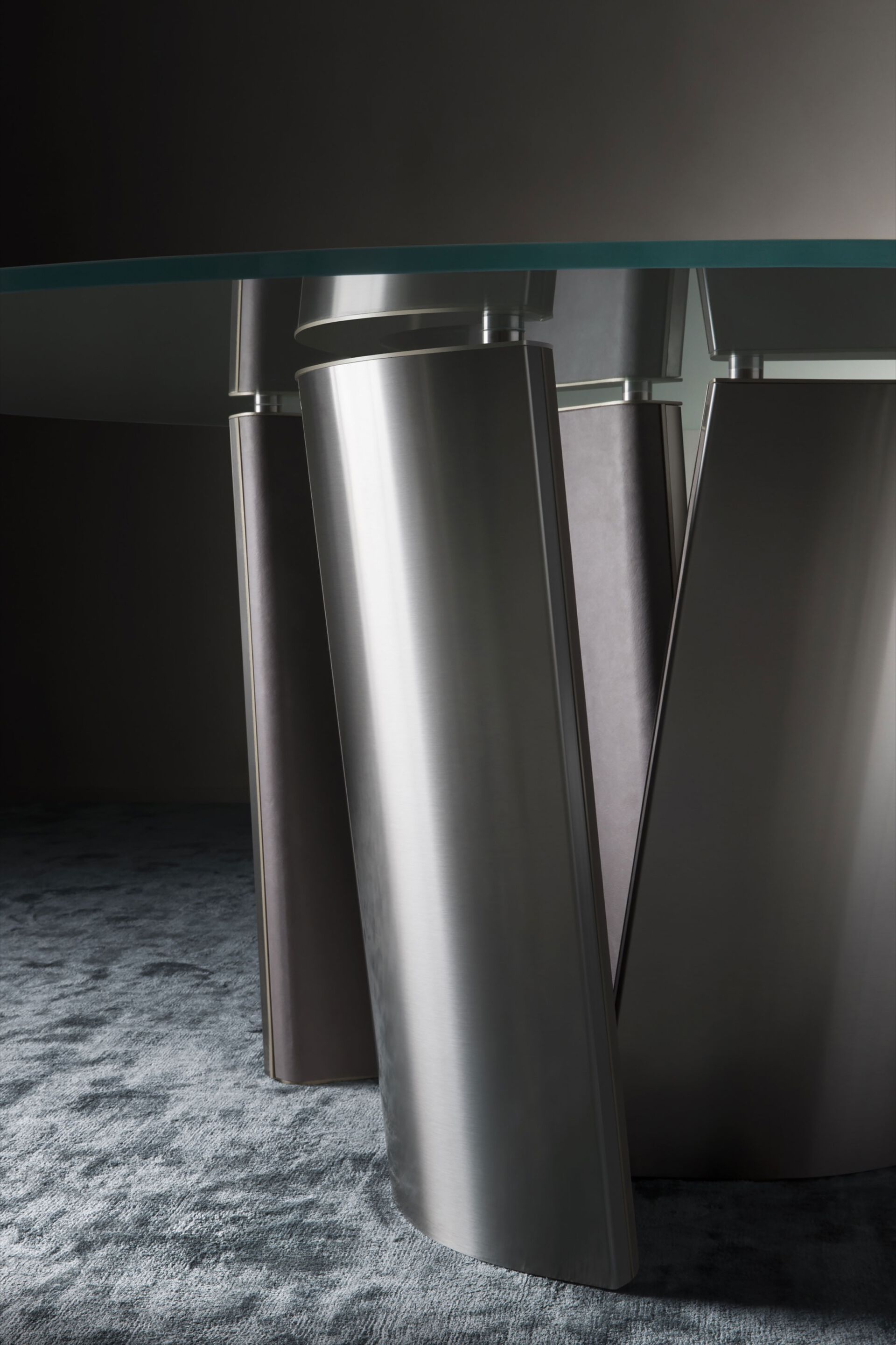 Круглый стол из стали и стекла OAK New York Suite ARCH-00135007 - Вид №5