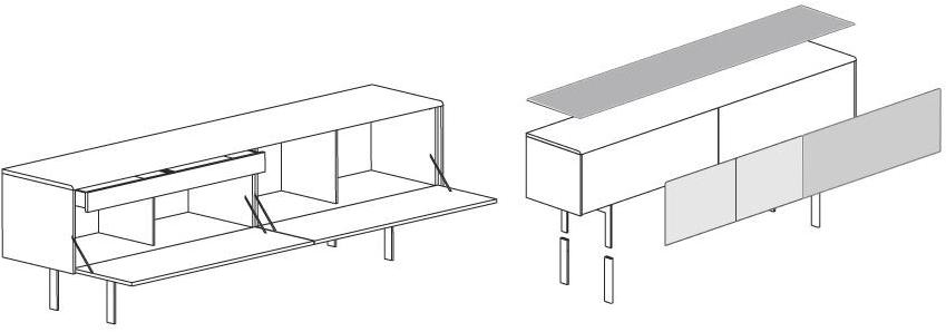 Punt Лакированный буфет с откидными дверцами  Mlm412  - Вид №8