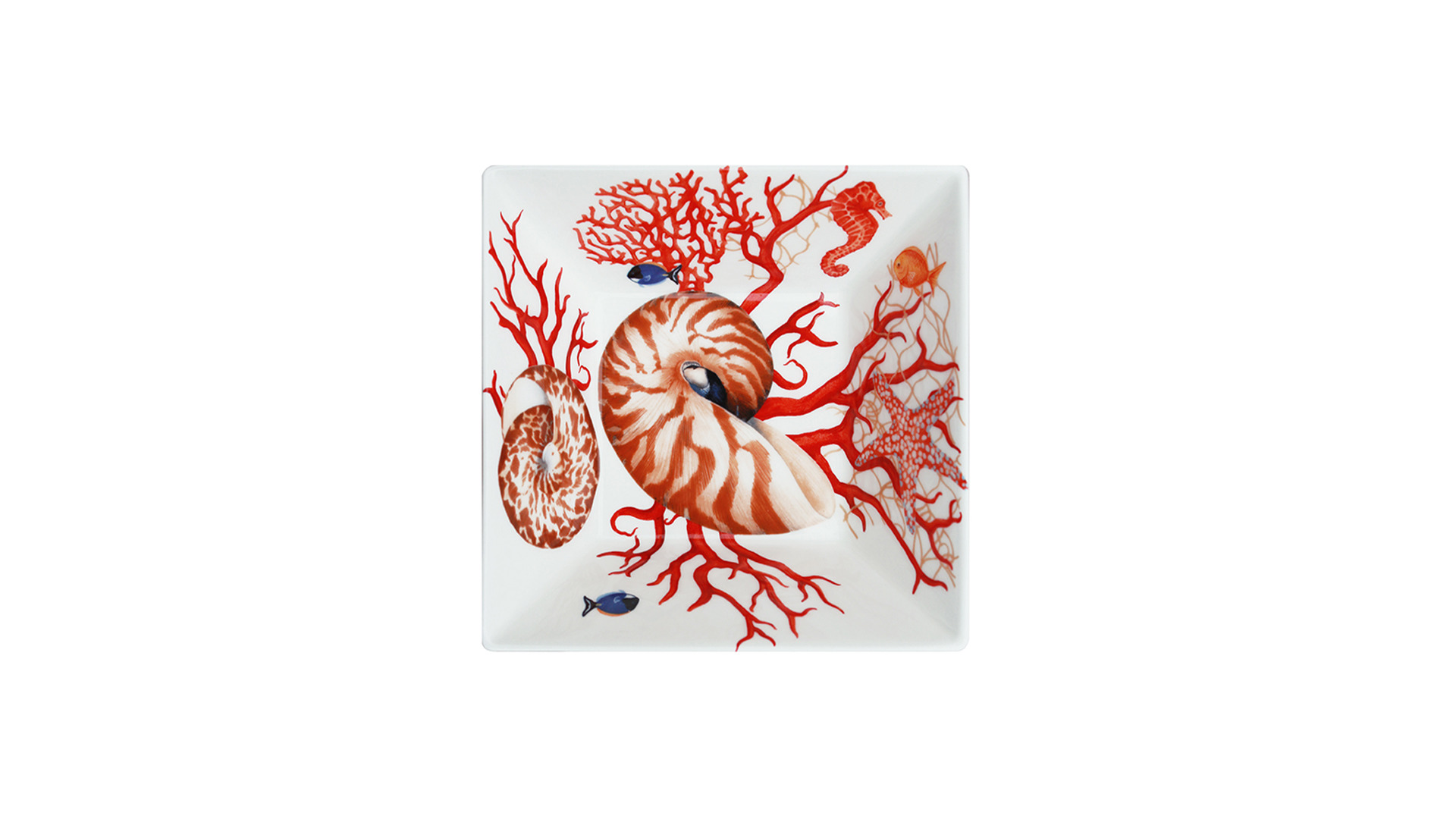 10662264 Taitu Салатник квадратный Taitu "Кораллы" 15,5см Фарфор костяной  - Вид №1