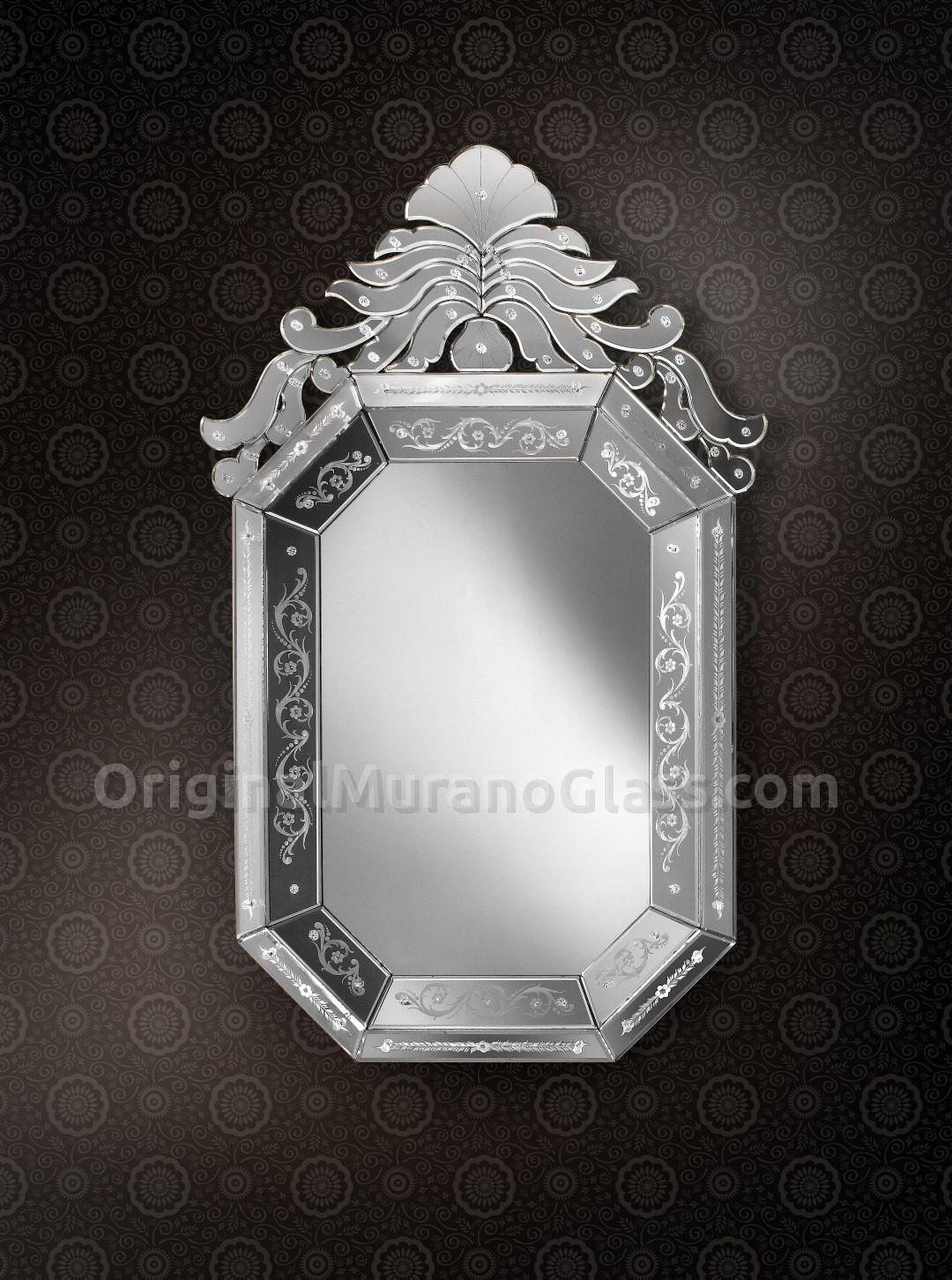 836 ORIGINALMURANOGLASS Венецианское зеркало Orseolo - муранское стекло OMG  см  - Вид №1
