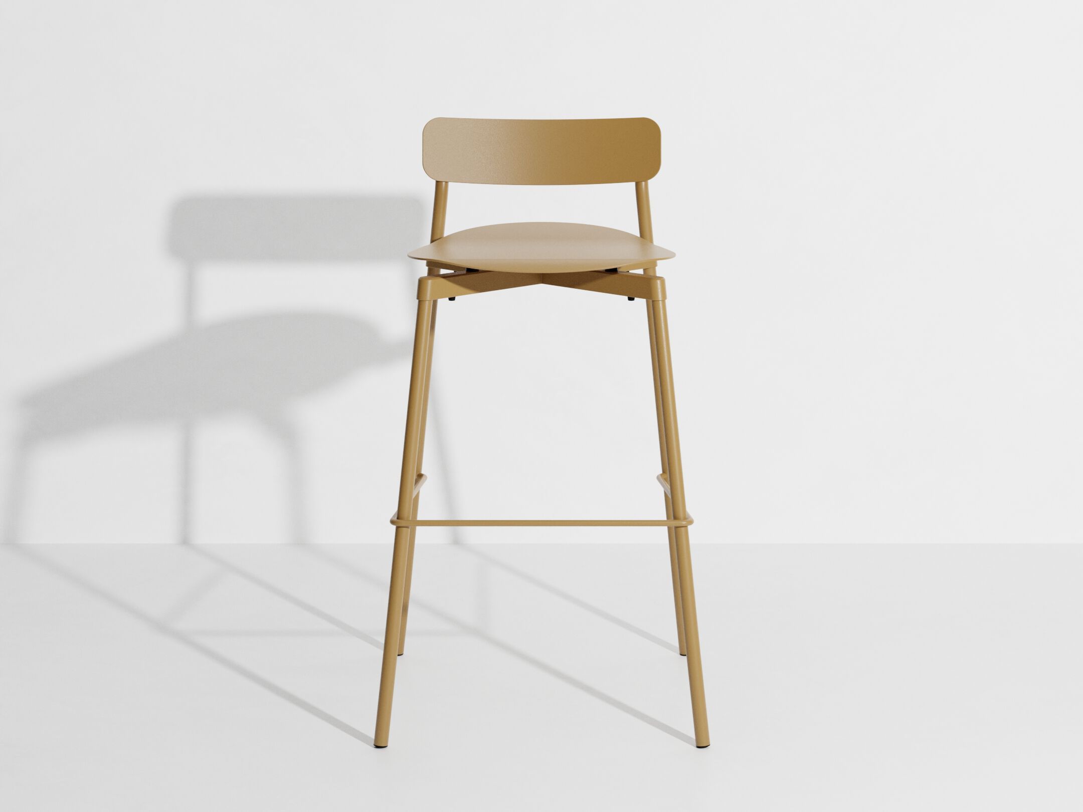 Высокий штабелируемый алюминиевый стул с порошковым покрытием с подставкой для ног Petite Friture Fromme ARCH-00091817 - Вид №38