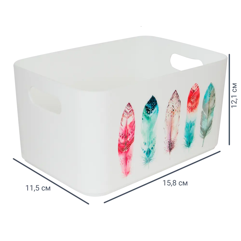 Корзина Serenity 15.7x12.1x11.5 см пластик цвет белый BEROSSI STLM-2180817