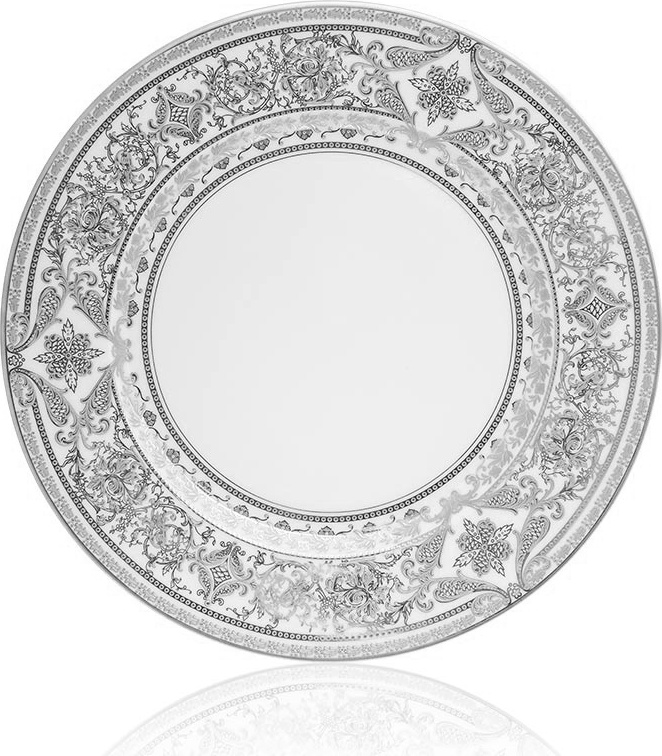 10561965 Haviland Тарелка пирожковая 16см "Матиньон" (белый, платиновый декор) Фарфор 