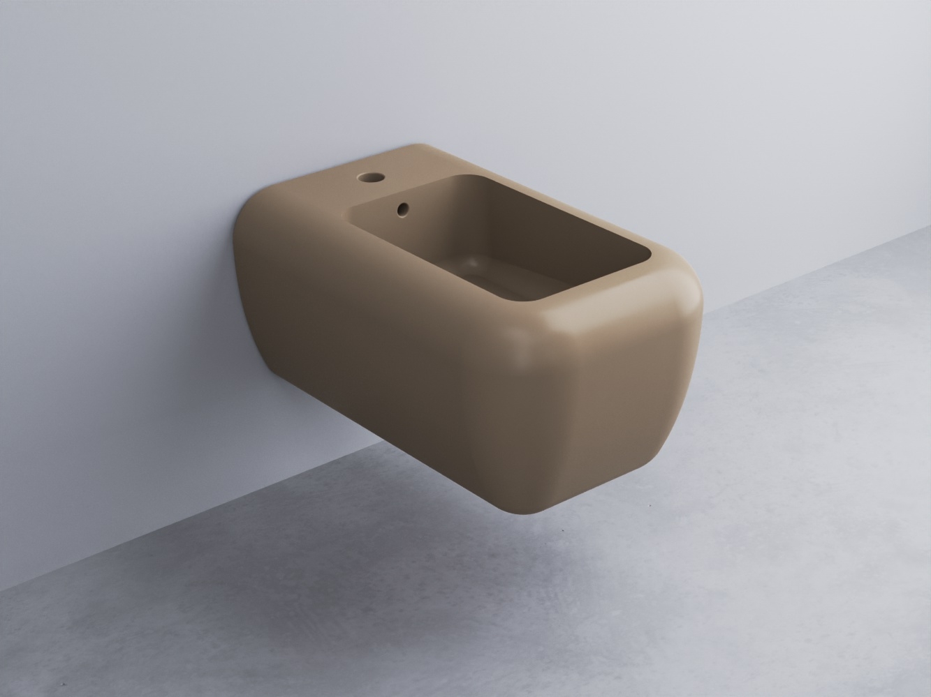 SHBSB-AN Биде подвесное с одним отверстием под смеситель, в комплекте с крепежами Big cielo Shui Ceramica Cielo