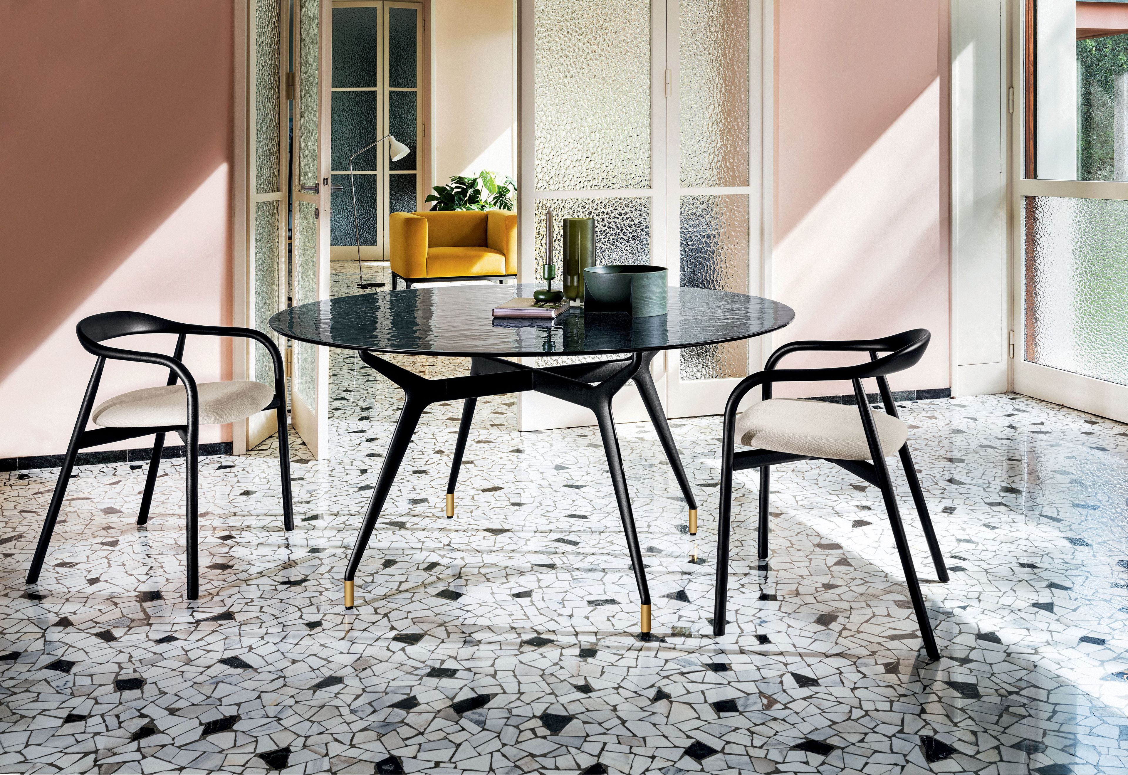 Круглый обеденный стол из алюминия и стекла Sovet Italia Arkos ARCH-00143842 - Вид №7