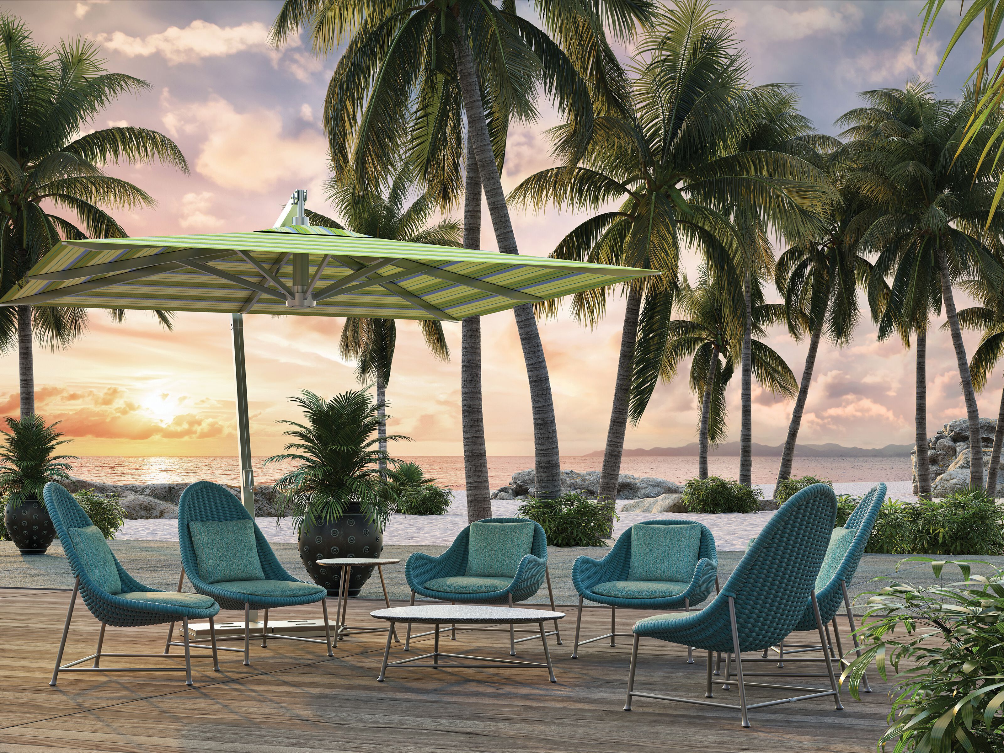 Овальный садовый столик JANUS et Cie Chopstix ARCH-00087038 - Вид №2