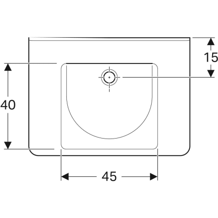 128665000 Раковина Geberit Renova Comfort Square, безбарьерная Geberit  - Вид №26