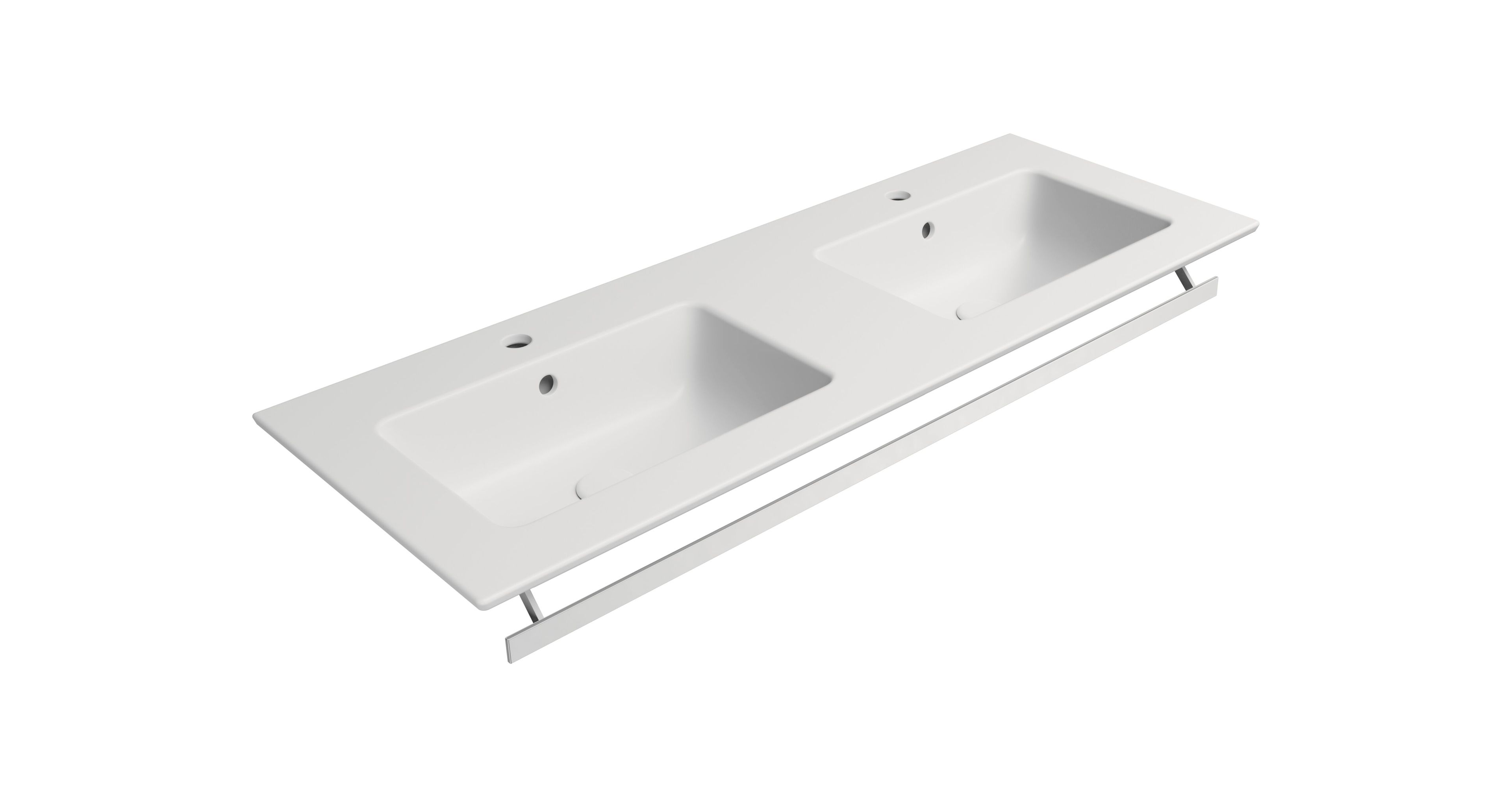 Двойная прямоугольная раковина с держателем для полотенец GSI ceramica чистый ARCH-00151753 - Вид №3
