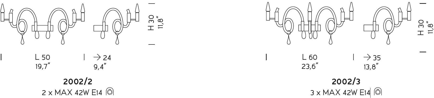 Sylcom Бра из стекла с кристаллами Street 2002 - Вид №2