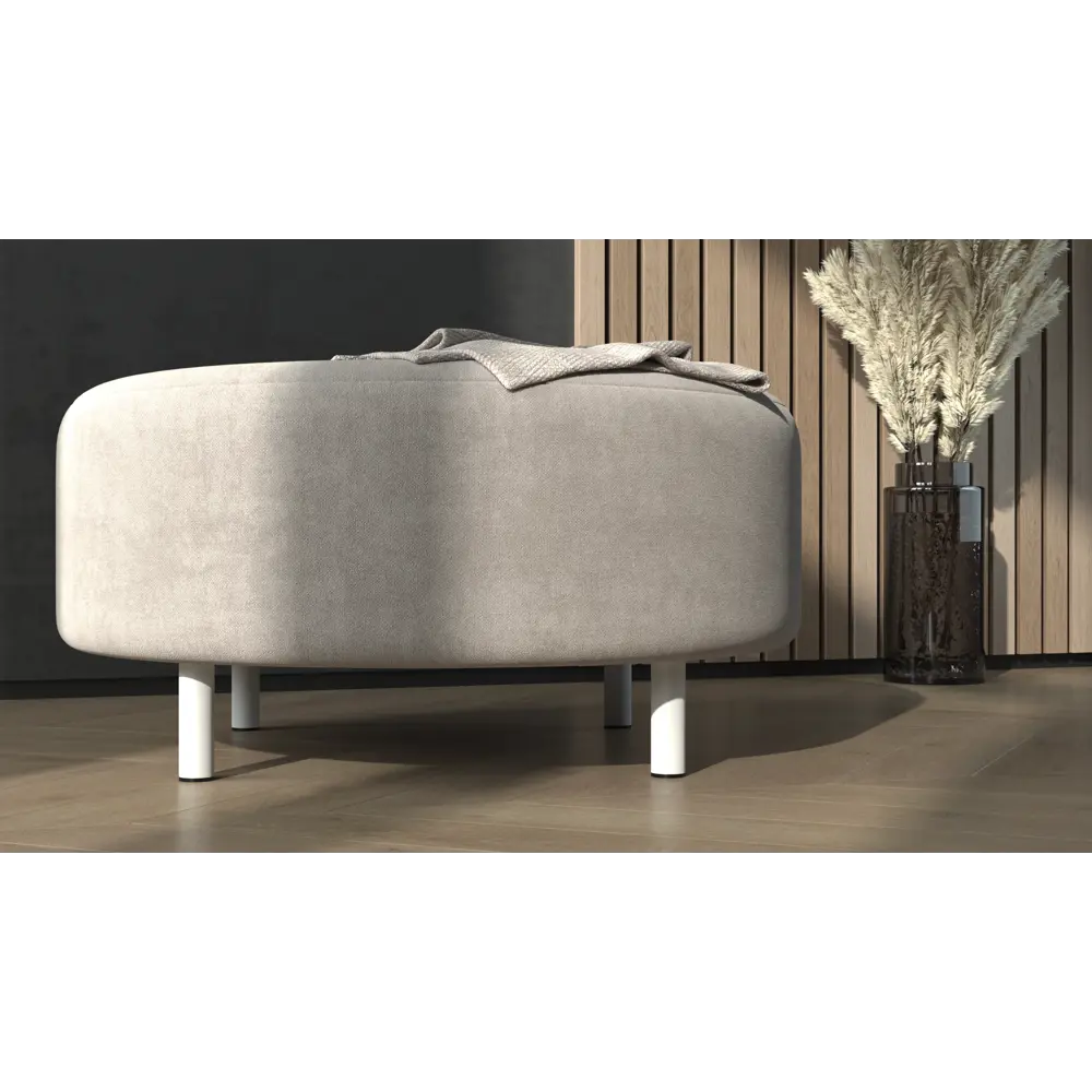 EDSON Круглая мебельная ножка белая 10 см с крепежной пластиной 82754078 STLM-0035469 - Вид №4