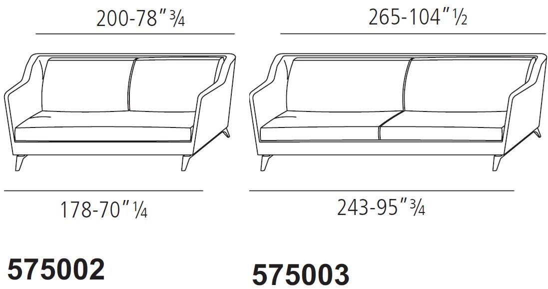 Vibieffe 3-х местный диван из ткани или кожи 650 nido sun-id-1360997 - Вид №4