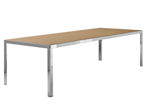 Прямоугольный стол из стали и дерева