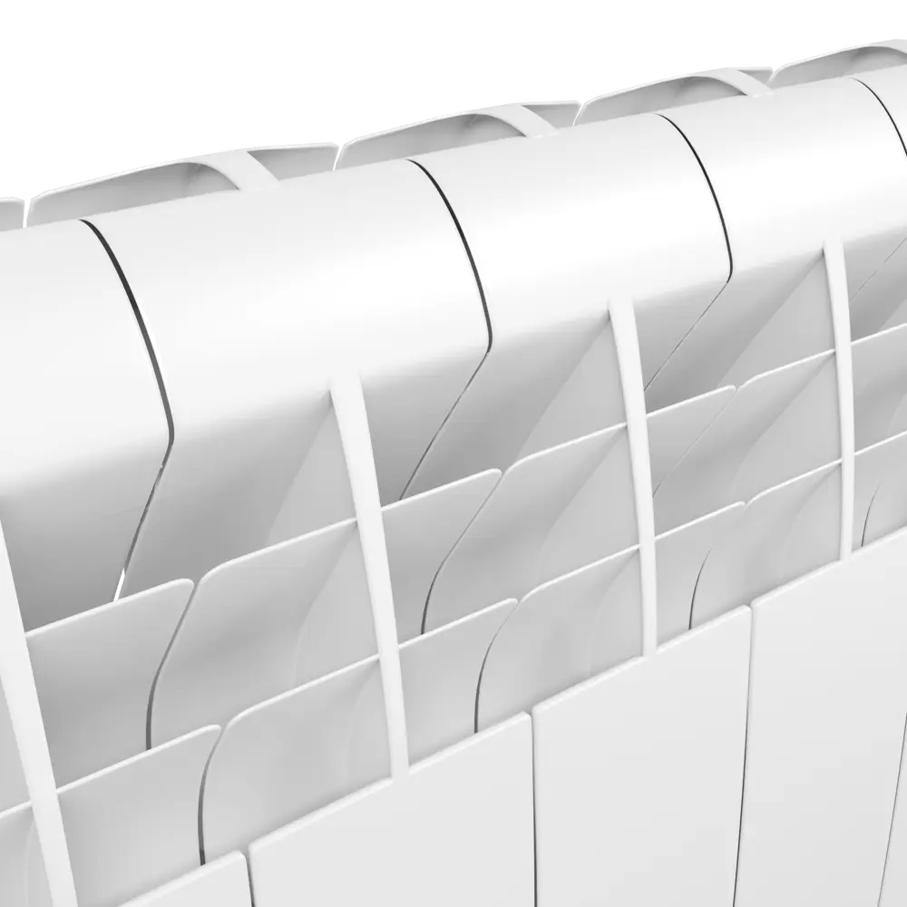 Радиатор секционный Royal Thermo Biliner 350/87 10 секций боковое подключение биметалл белый STLM-2137015 - Вид №2
