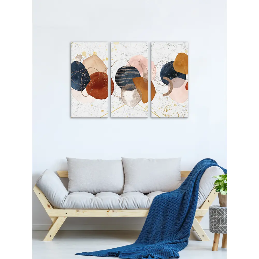 Картина на МДФ Абстракция 30x60 см 3 шт 85336848 STLM-2016284 POSTERMARKET  - Вид №4