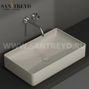 B6R63GH Накладная раковина на столешницу  прямоугольная Ceramica Globo T-EDGE