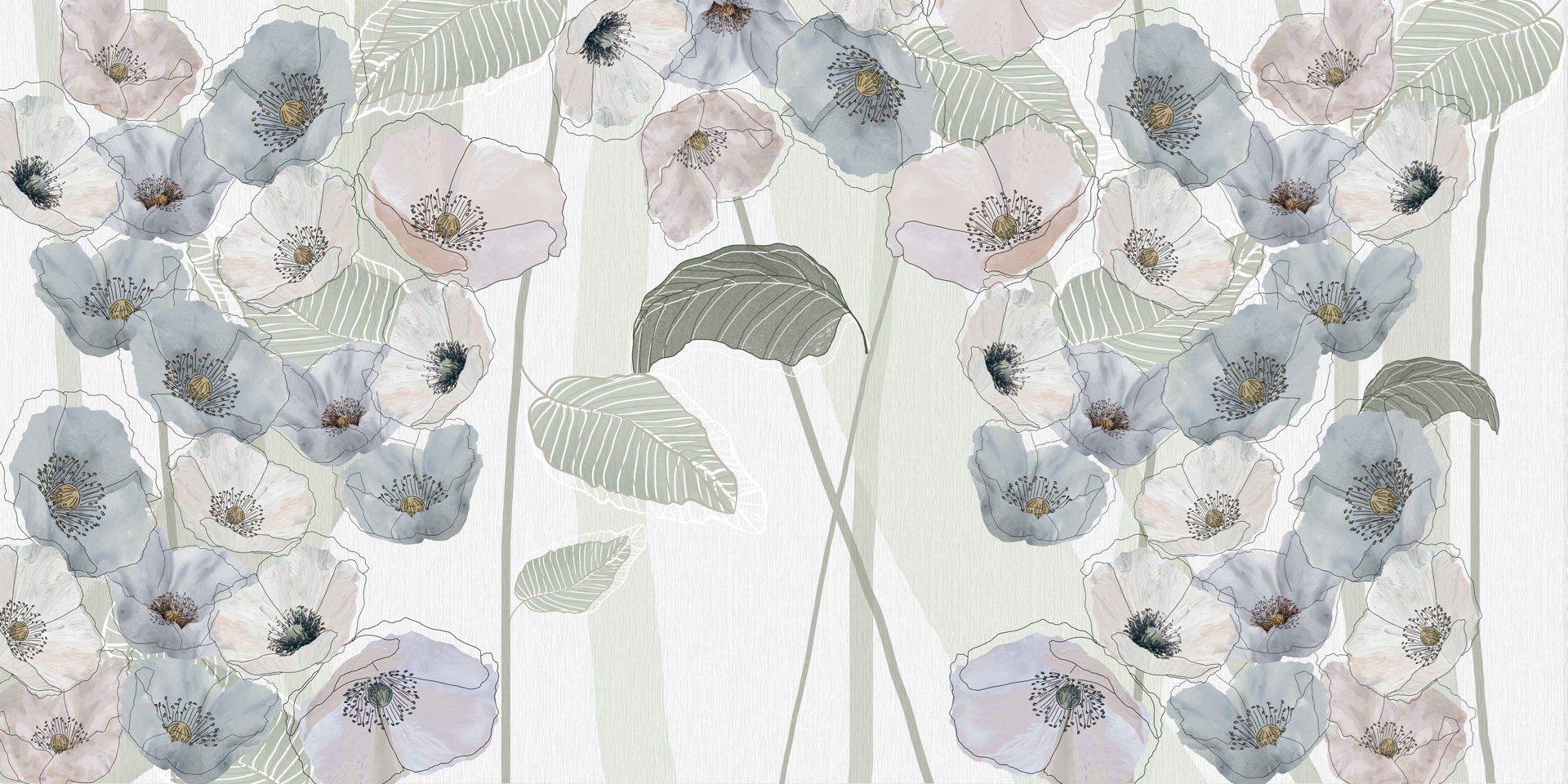 Панорамные обои с цветочными мотивами Rimura 2021 ARCH-00040567 - Вид №2