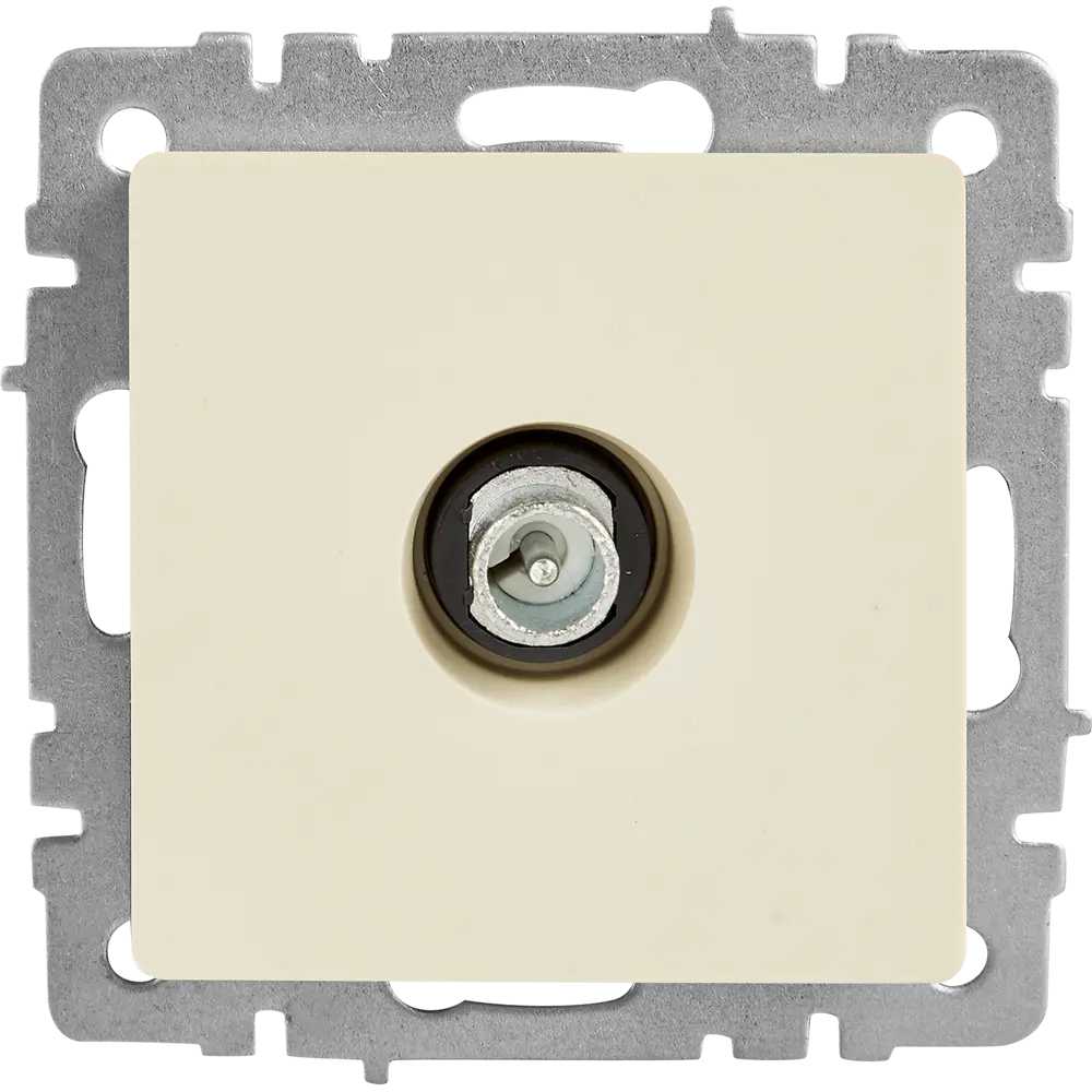 Розетка TV IEK Brite для скрытого монтажа с коаксиальным подключением 87761517 STLM-1113935