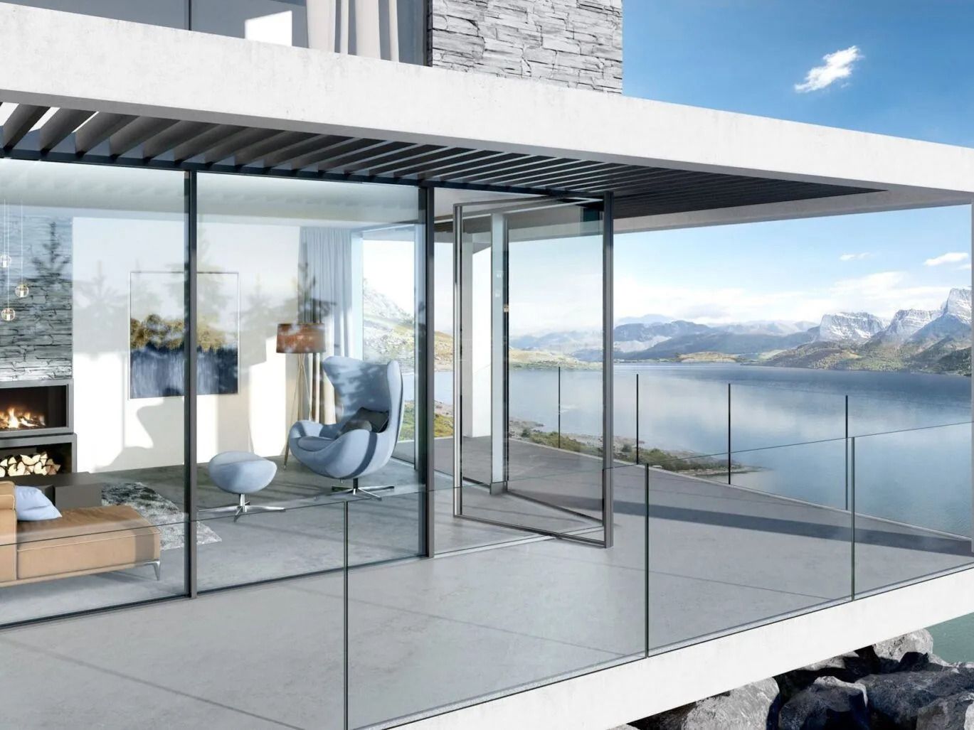 Алюминиевое парящее окно Keller minimal windows® KELLER minimal windows® pivot ARCH-00065171