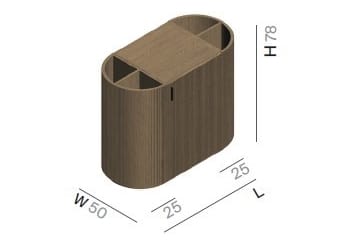 Двойной дубовый напольный умывальник с ящиками Inbani решетки ARCH-00011882 - Вид №6
