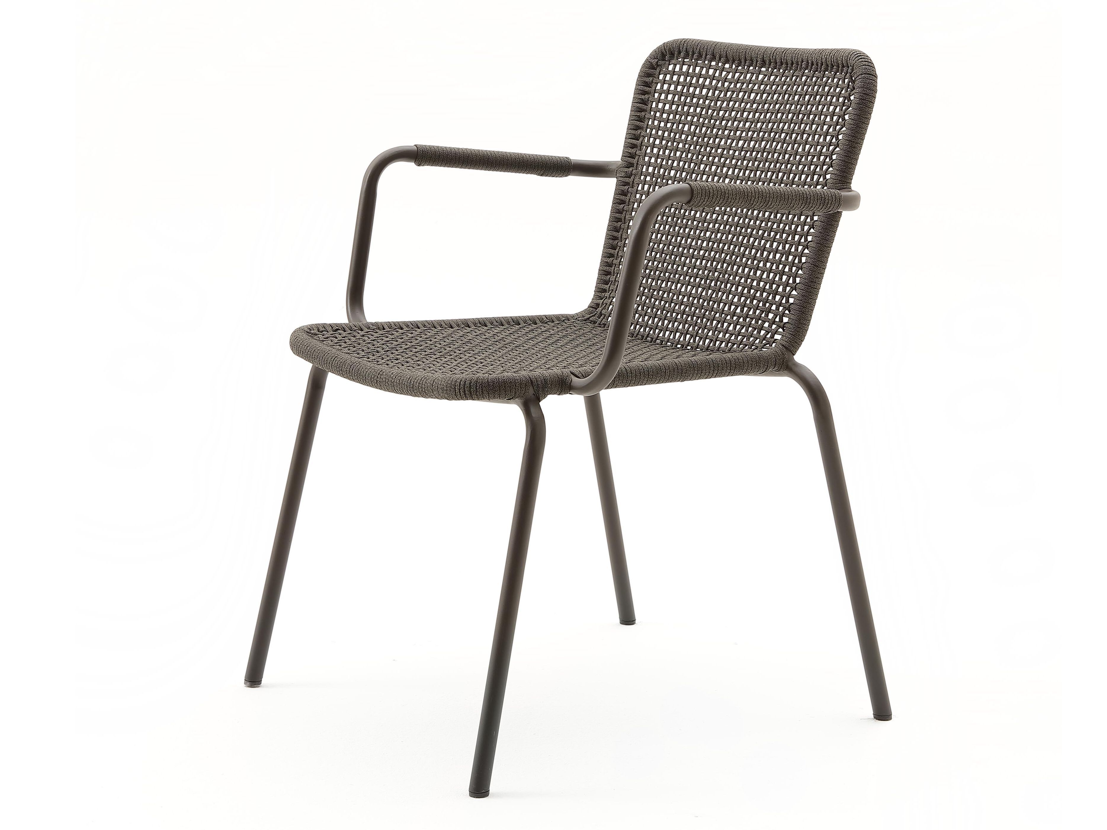 Плетеный алюминиевый сад штабелируемый подлокотник стул Nodo Italia Via ARCH-00070519 - Вид №9