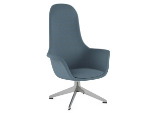 Вращающееся кресло с высокой спинкой из ткани