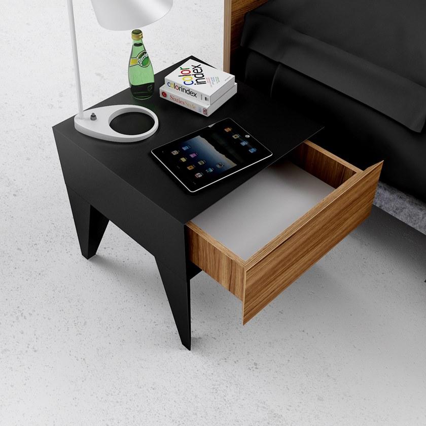 ODESD2 Прикроватная тумба из дуба и фанеры из стального шпона E sun-id-1476482 - Вид №8