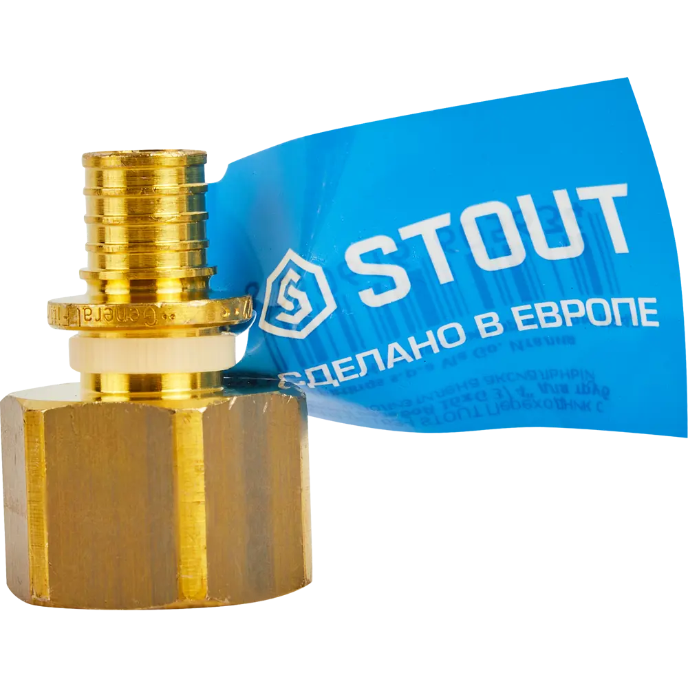 Переходник STOUT 16x3/4" для трубопроводов из никелированной латуни 82197785 STLM-0021693 - Вид №4